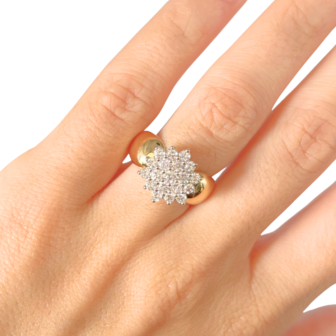 Bague Marguerite - Or Jaune 750 & Diamants