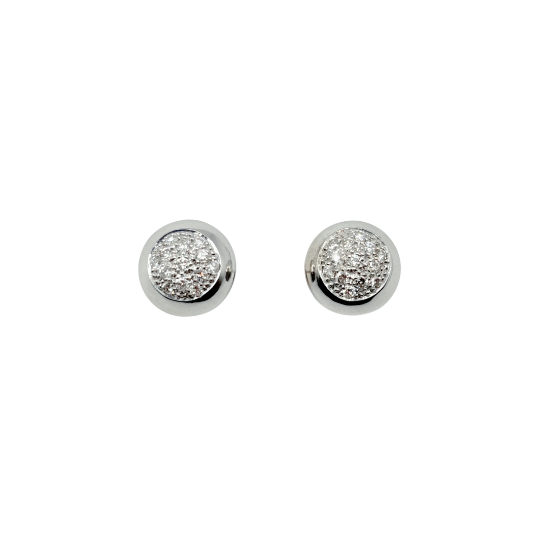 Boucles D'oreilles Vintage - Or Blanc 750 & Diamants