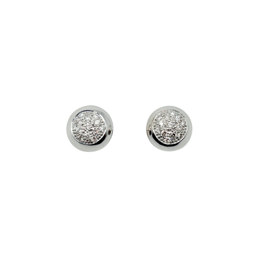 Boucles D'oreilles Vintage - Or Blanc 750 & Diamants