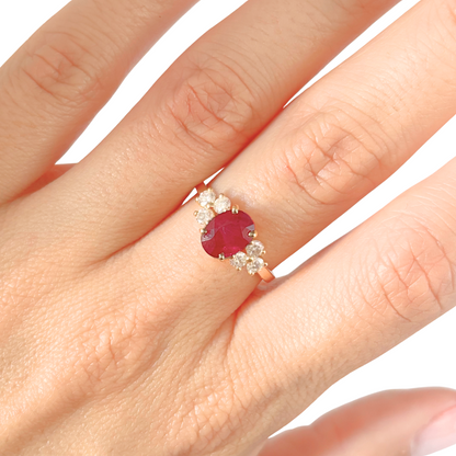 Bague Nausicaä Médium - Or Jaune 750 Rubis & Diamants