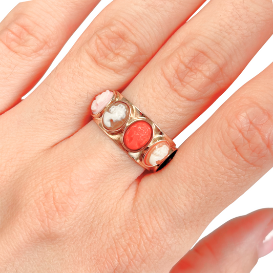 Bague Vintage Art Déco - Or Jaune 585 & Camée