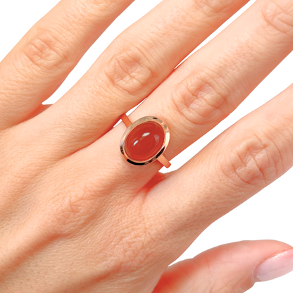 Bague Vintage - Or Jaune 750 & Cornaline