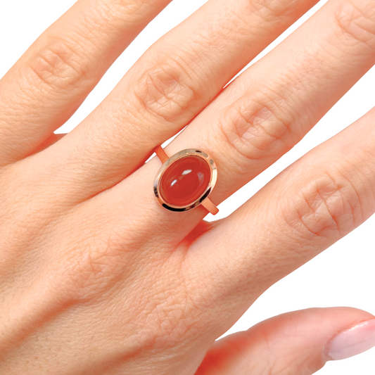 Bague Vintage - Or Jaune 750 & Cornaline