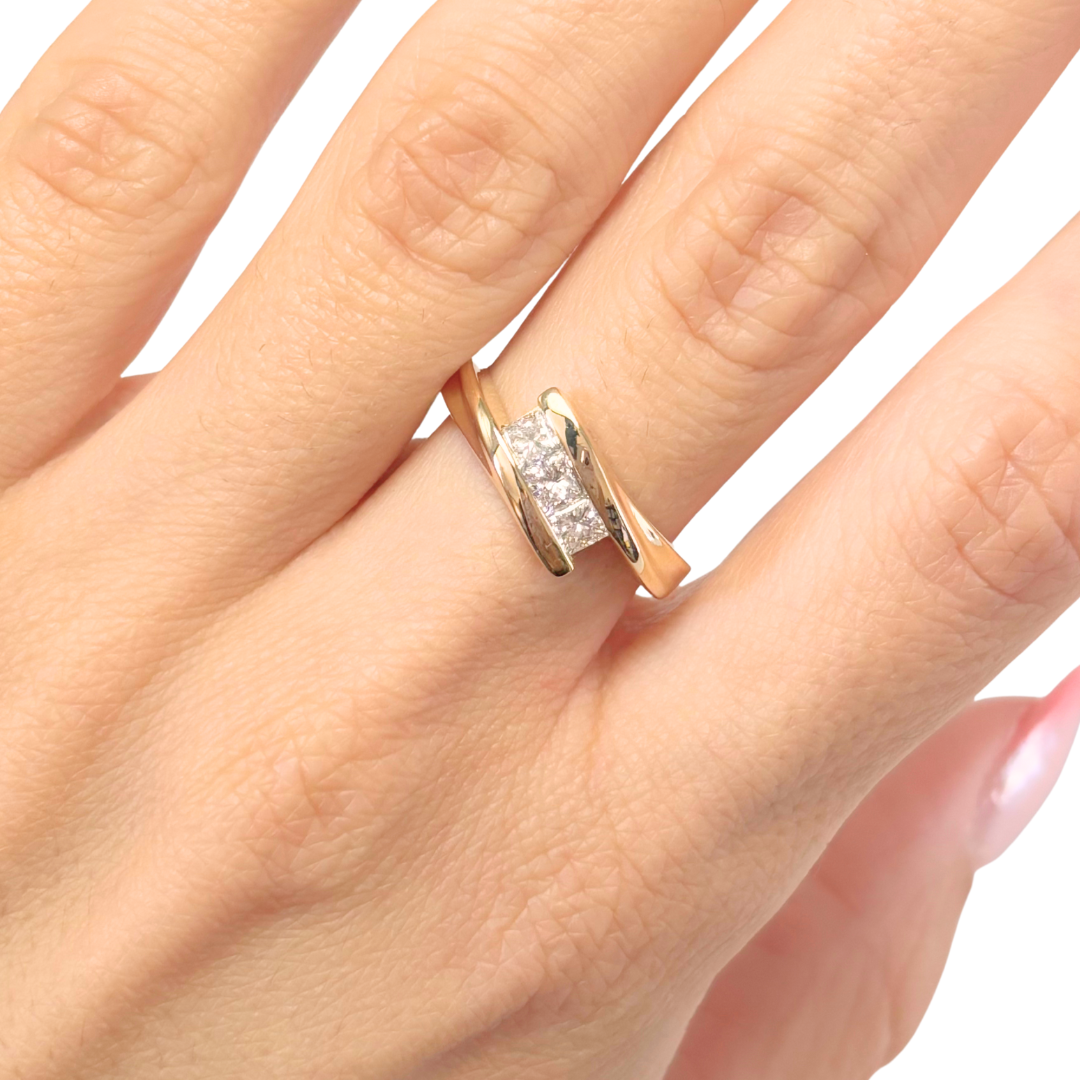 Bague Princesse - Or Jaune 750 & Diamants