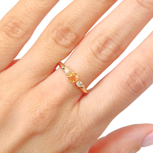 Bague Ponyo - Or Jaune 750 Saphir Jaune & Diamants