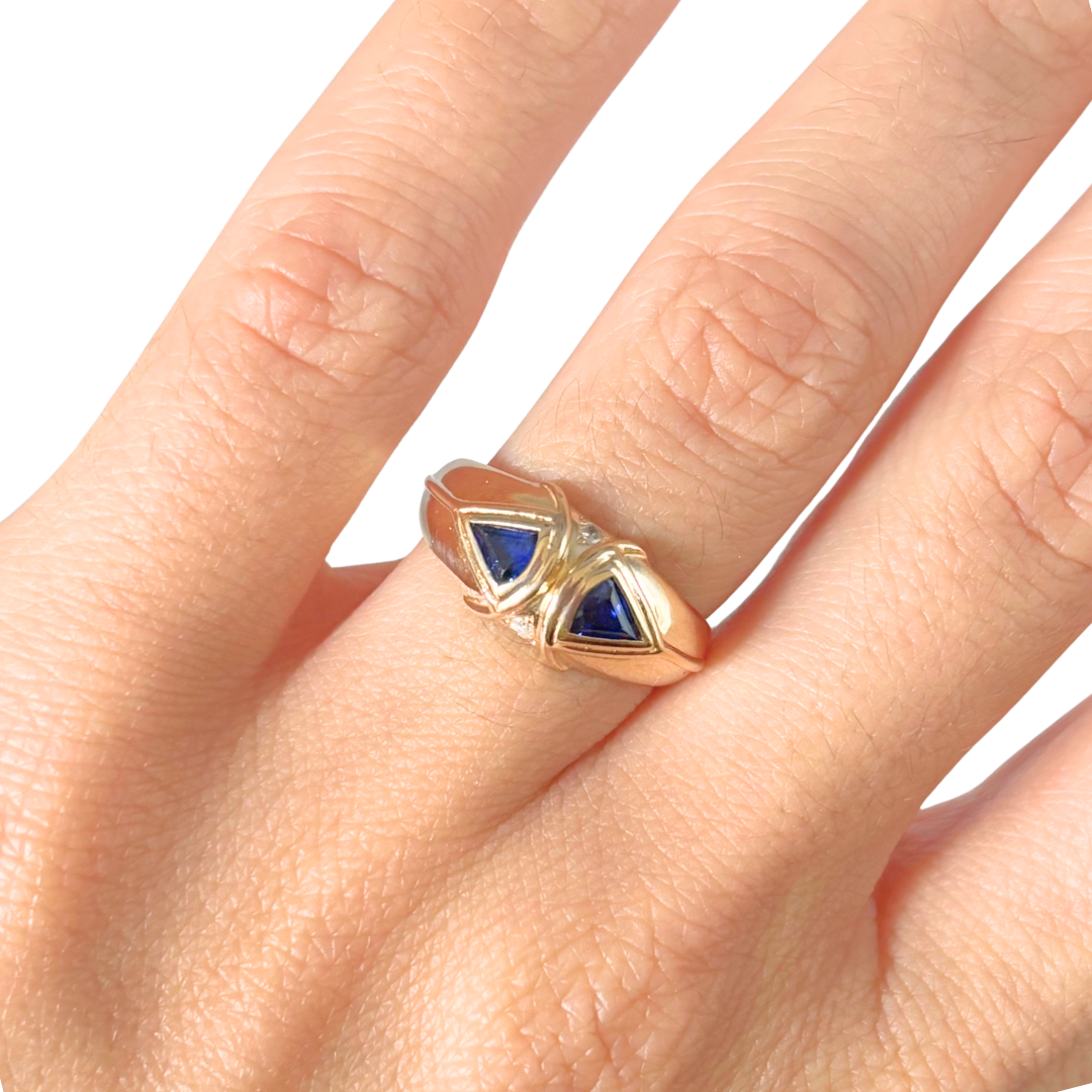 Bague Reflet - Or Jaune 750 Saphirs & Diamants