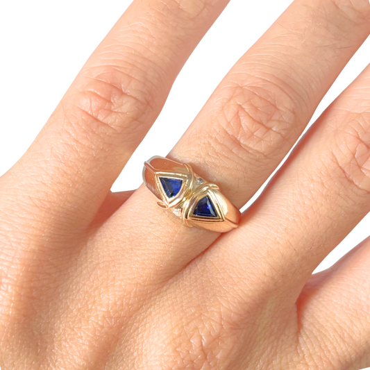 Bague Reflet - Or Jaune 750 Saphirs & Diamants