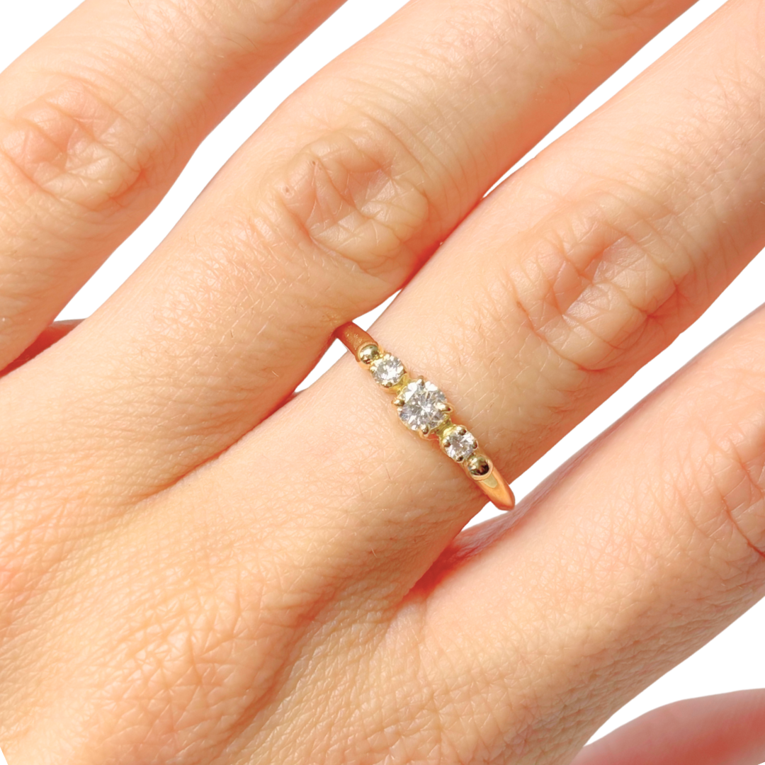 Bague Ponyo - Or Jaune 750 & Diamants