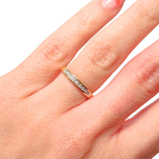 Bague Alliance - Or Jaune 750 & Diamants