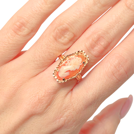 Bague Vintage - Or Jaune 750 & Camée