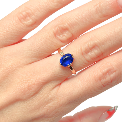 Bague Vintage - Or Jaune 750 & Saphir de Verneuil