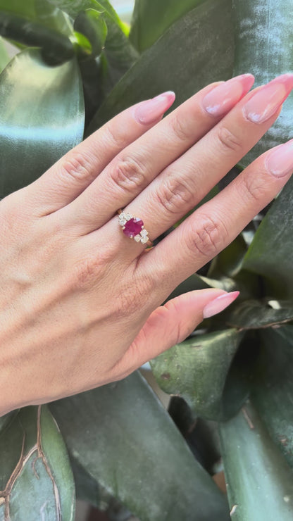 Bague Nausicaä Médium - Or Jaune 750 Rubis & Diamants