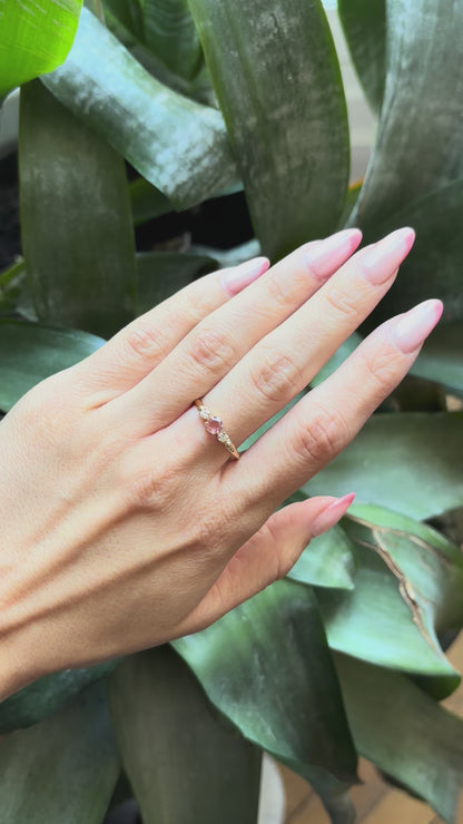 Bague Ponyo - Or Jaune 750 Tourmaline & Diamants