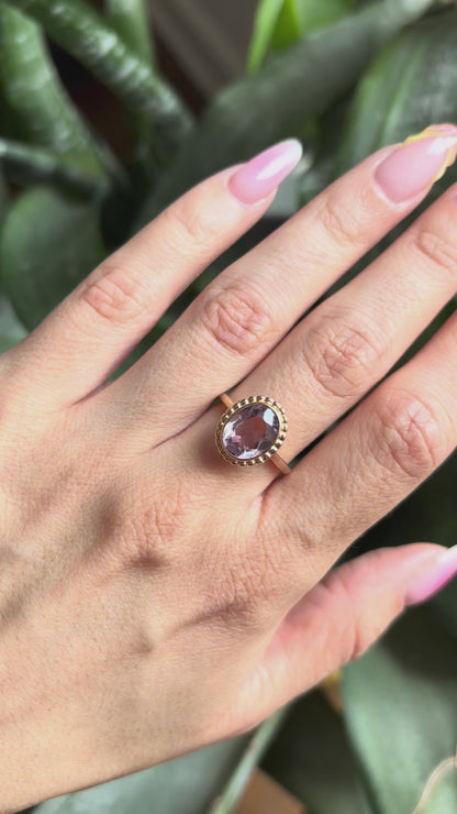 Bague Vintage - Or Jaune 750 & Améthyste