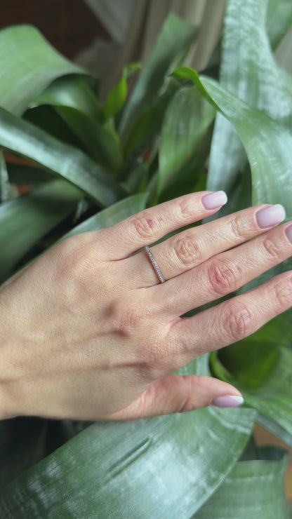 Bague Alliance - Or Blanc 750 & Diamants