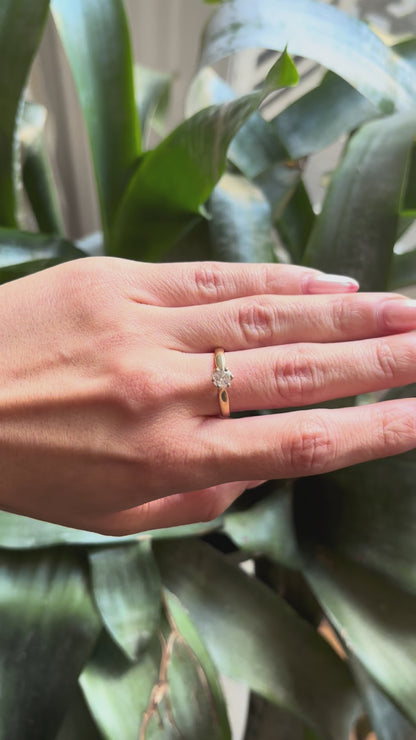 Bague Solitaire - Or Jaune 750 & Diamant