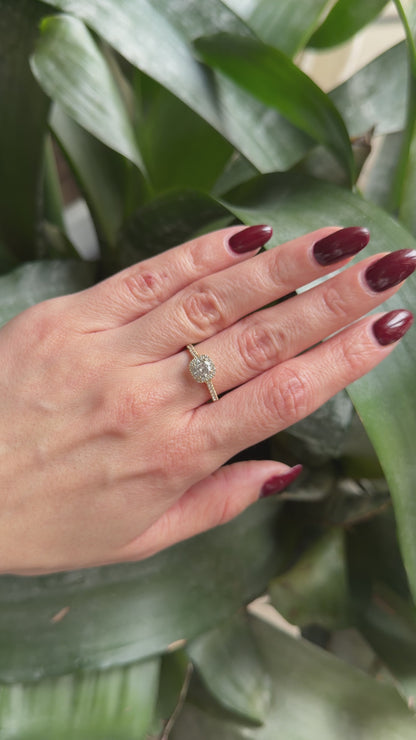 Bague Solitaire - Or Jaune 750 & Diamants