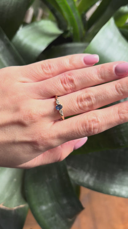 Bague Ponyo - Or Jaune 750 Saphir & Diamants