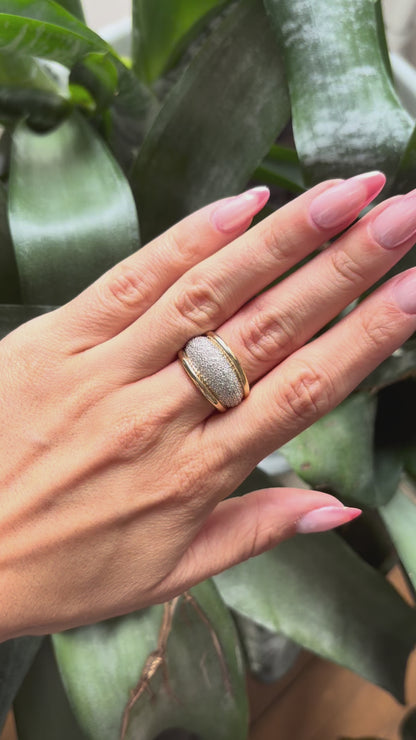 Bague Jonc Pavée - Or Jaune 750 & Diamants