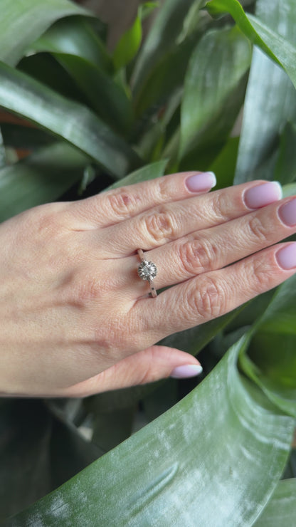 Bague Solitaire Vintage - Or Blanc 750 & Diamant