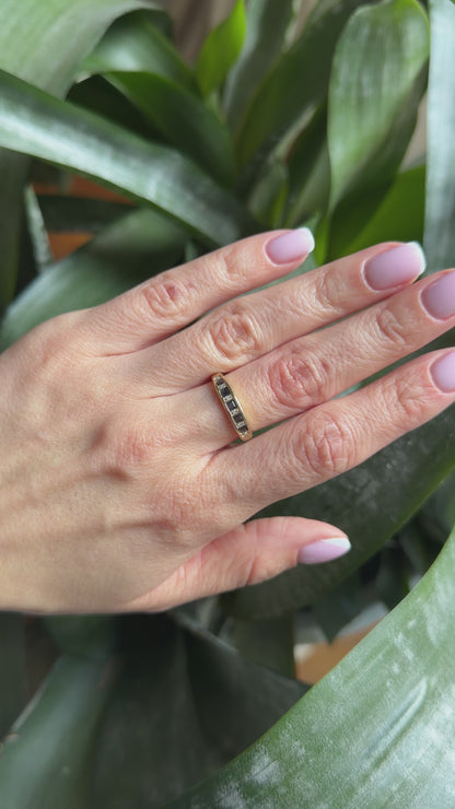 Bague Alliance - Or Jaune 750 Saphirs & Diamants