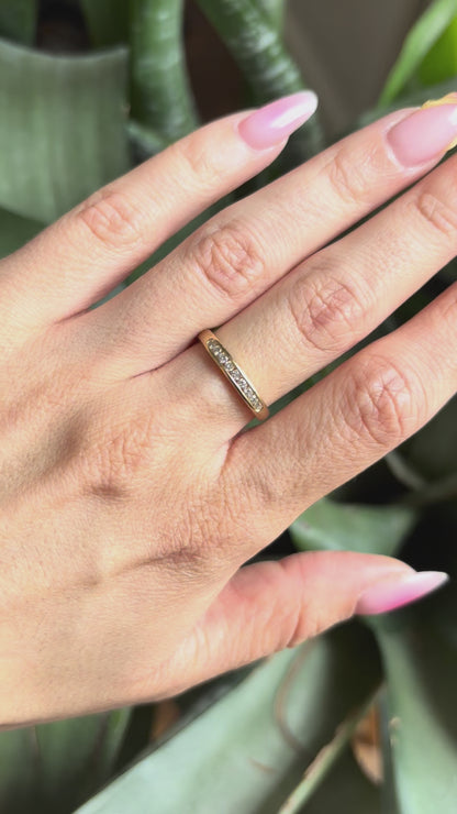 Bague Alliance - Or Jaune 750 & Diamants