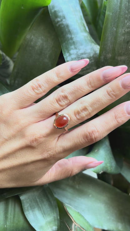 Bague Vintage - Or Jaune 750 & Cornaline