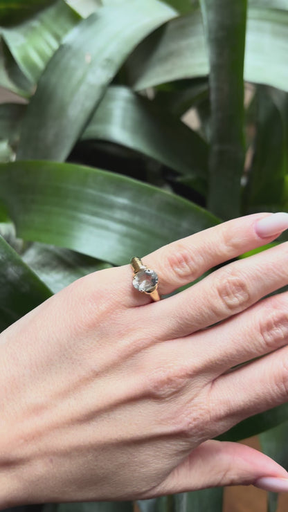 Bague Cocktail - Or Jaune 750 & Aigue-Marine