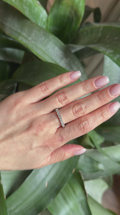 Bague Alliance Tour Complet - Or Blanc 750 & Diamants