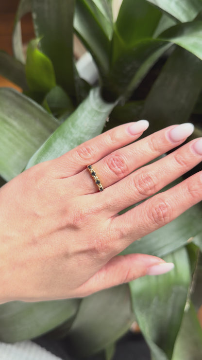 Bague Alliance - Or Jaune 750 Saphirs & Diamants