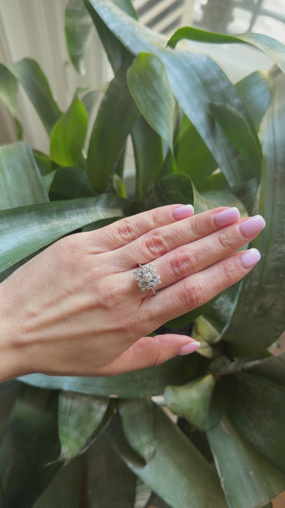 Bague Marguerite Vintage - Or Blanc 750 & Diamants