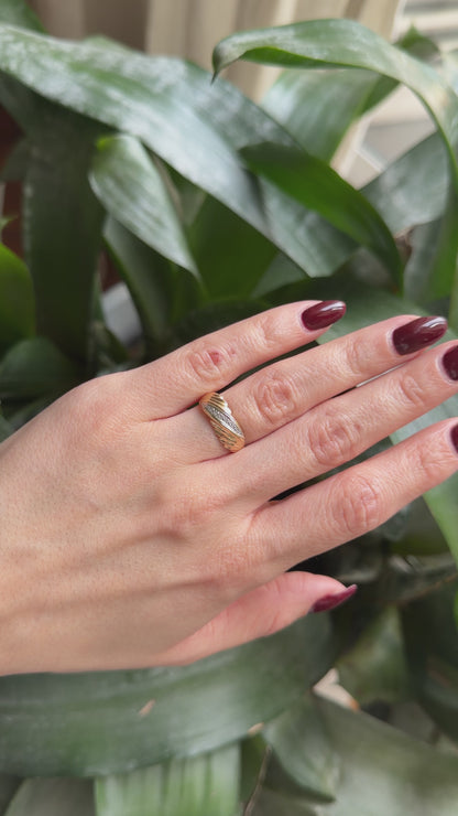 Bague Jonc - Or Jaune 750 & Diamants