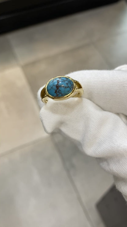 Bague Vintage- Or Jaune 750 & Turquoise