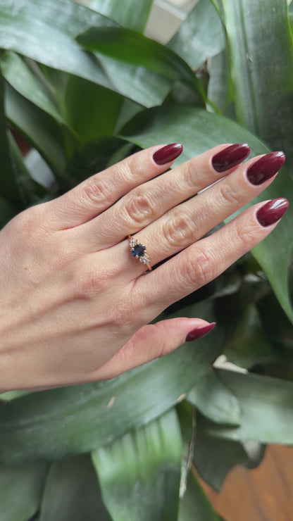 Bague Nausicaä Mini - Or Jaune 750 Saphir & Diamants