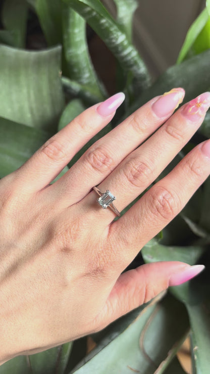 Bague Aigue-Marine - Or Blanc 750 & Aigue-Marine