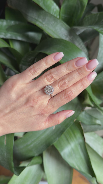 Bague Marguerite Vintage - Or Blanc 750 & Diamants