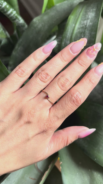 Bague Rubis - Or Jaune 750 & Rubis