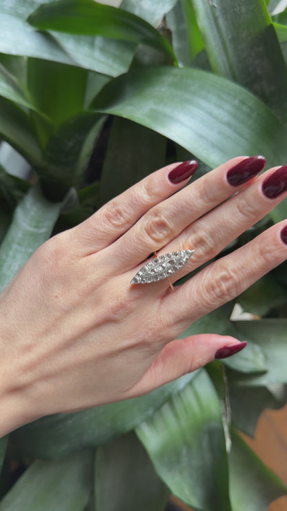 Bague Marquise Vintage - Or Jaune 750 & Diamants