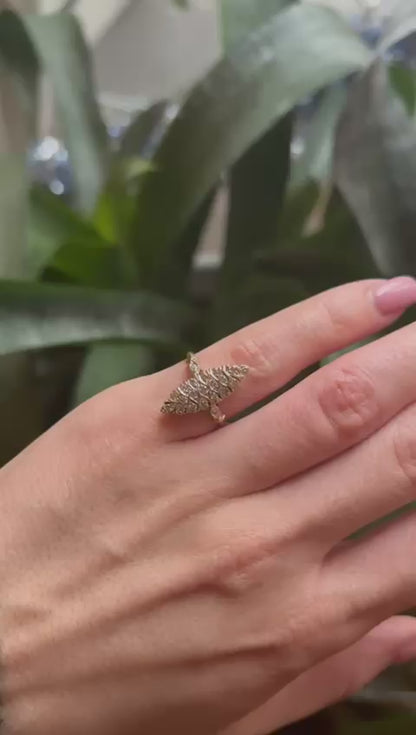 Bague Marquise Vintage - Or Jaune 750 & Diamants