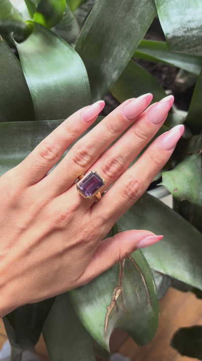 Bague Cocktail - Or Jaune 750 & Améthyste