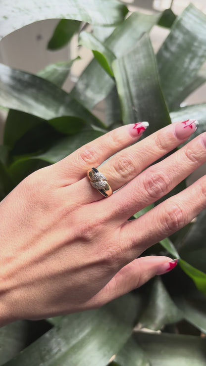 Bague Noeud - Or Jaune 750 Saphirs & Diamants