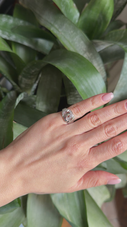 Bague Dinh Van Menottes - Or Blanc 750 & Diamants