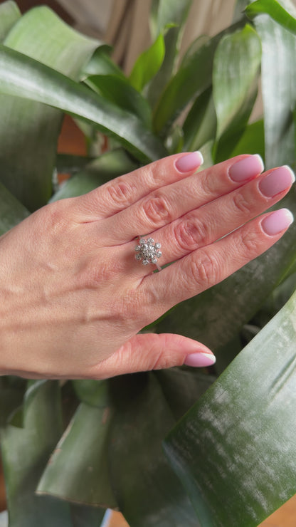 Bague Marguerite Vintage - Or Blanc 750 & Diamants