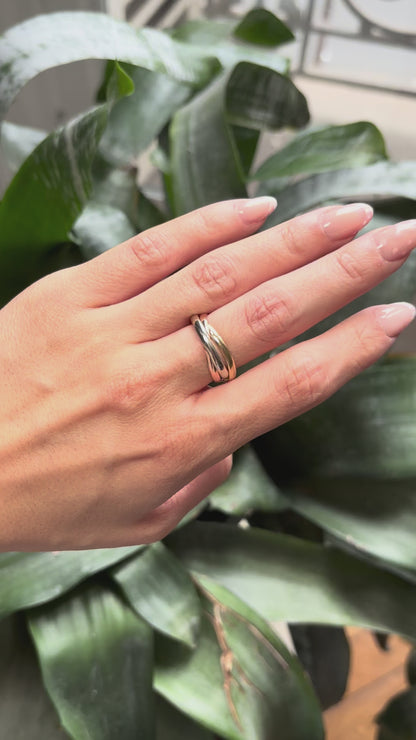 Bague Alliance - 3 Ors Jaune/Rose/Blanc 750