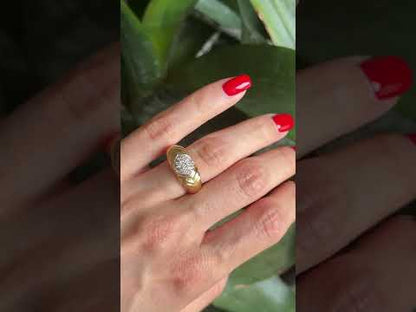 Bangle Ring - 750 Yellow Gold & Diamonds