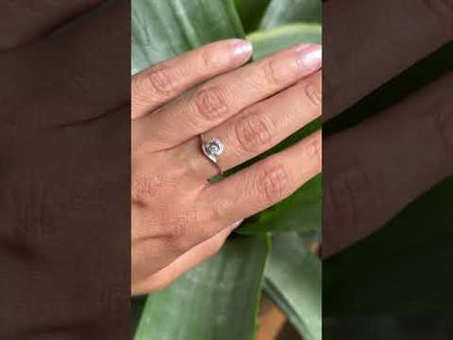 Bague Solitaire - Or Blanc 750 & Diamants