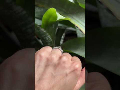 Bague Solitaire Vintage - Or Blanc 750 Saphir & Diamants