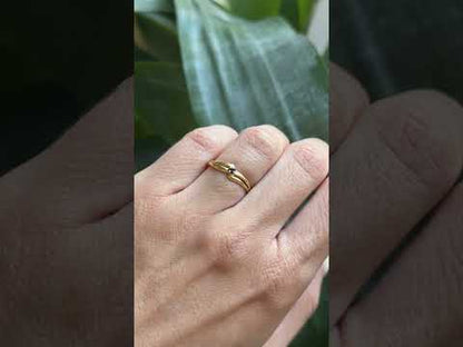Bague - Or Jaune 750 & Saphir