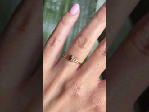 Bague Vintage - Or Jaune 750 & Saphir