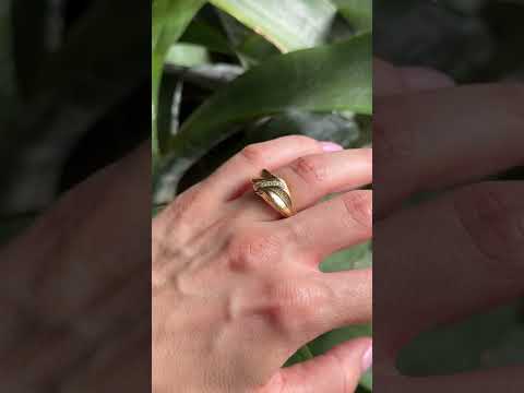 Bague Jonc - Or Jaune 750 & Diamants